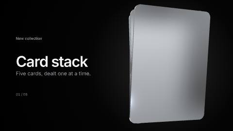 Card stack, chrome