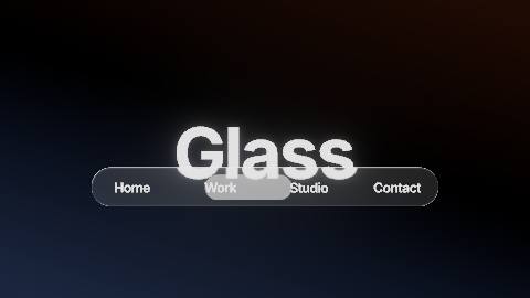 Liquid glass nav